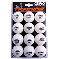GEWO 3-Stern Tischtennisball Im Handlichen 12er Pack Pelota de Ping Pong- Unisex Adulto